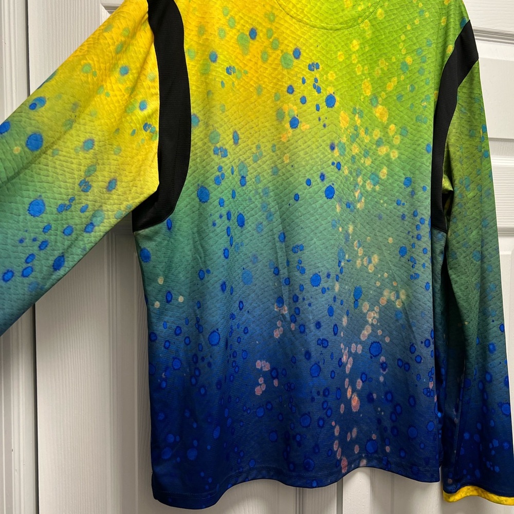 Mens Reel Legend Mahi Mahi Sun Fishing Shirt Size Large - Picture 3 of 8